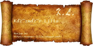 Kázmér Lilla névjegykártya