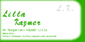 lilla kazmer business card